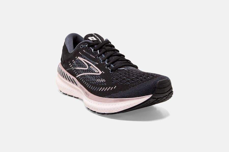 Brooks Running Shoes Womens Black/Pink - Glycerin GTS 19 Road - 3954-WGBJA